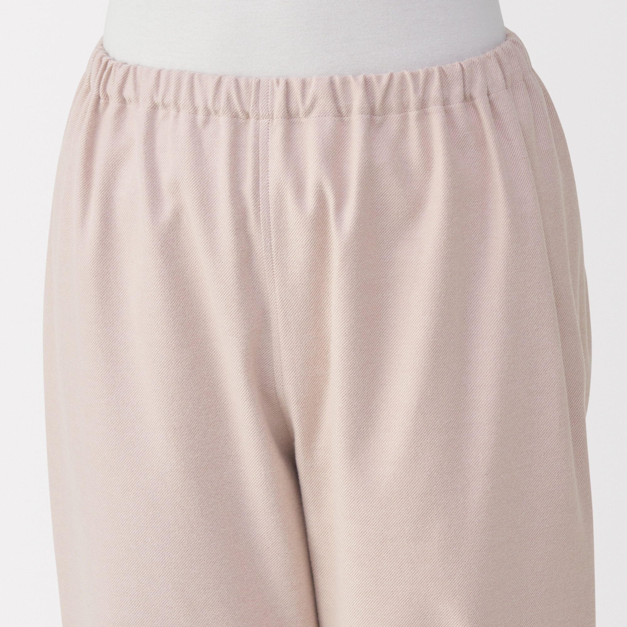 婦人　脇に縫い目のない　フランネル長袖パジャマ