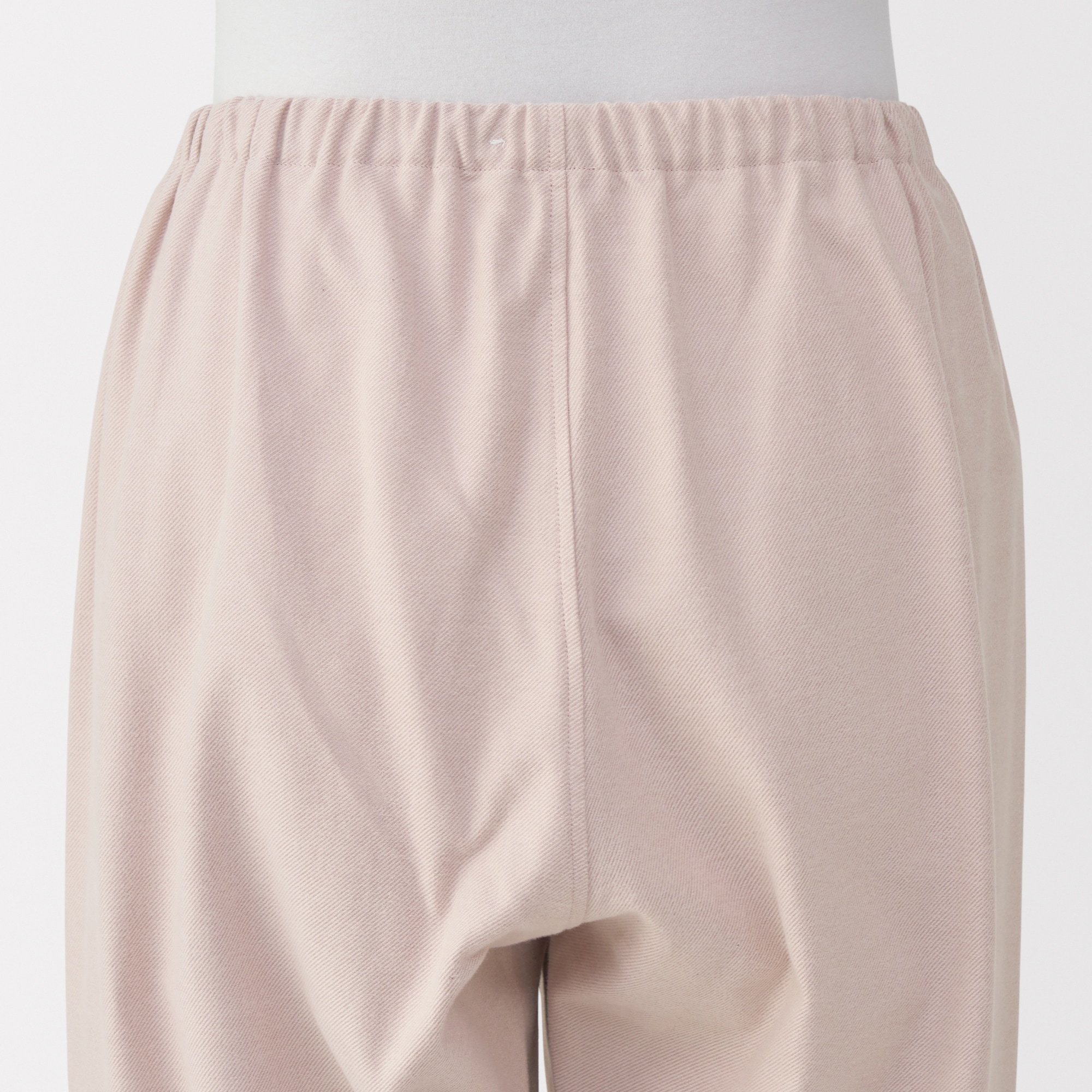 婦人　脇に縫い目のない　フランネル長袖パジャマ