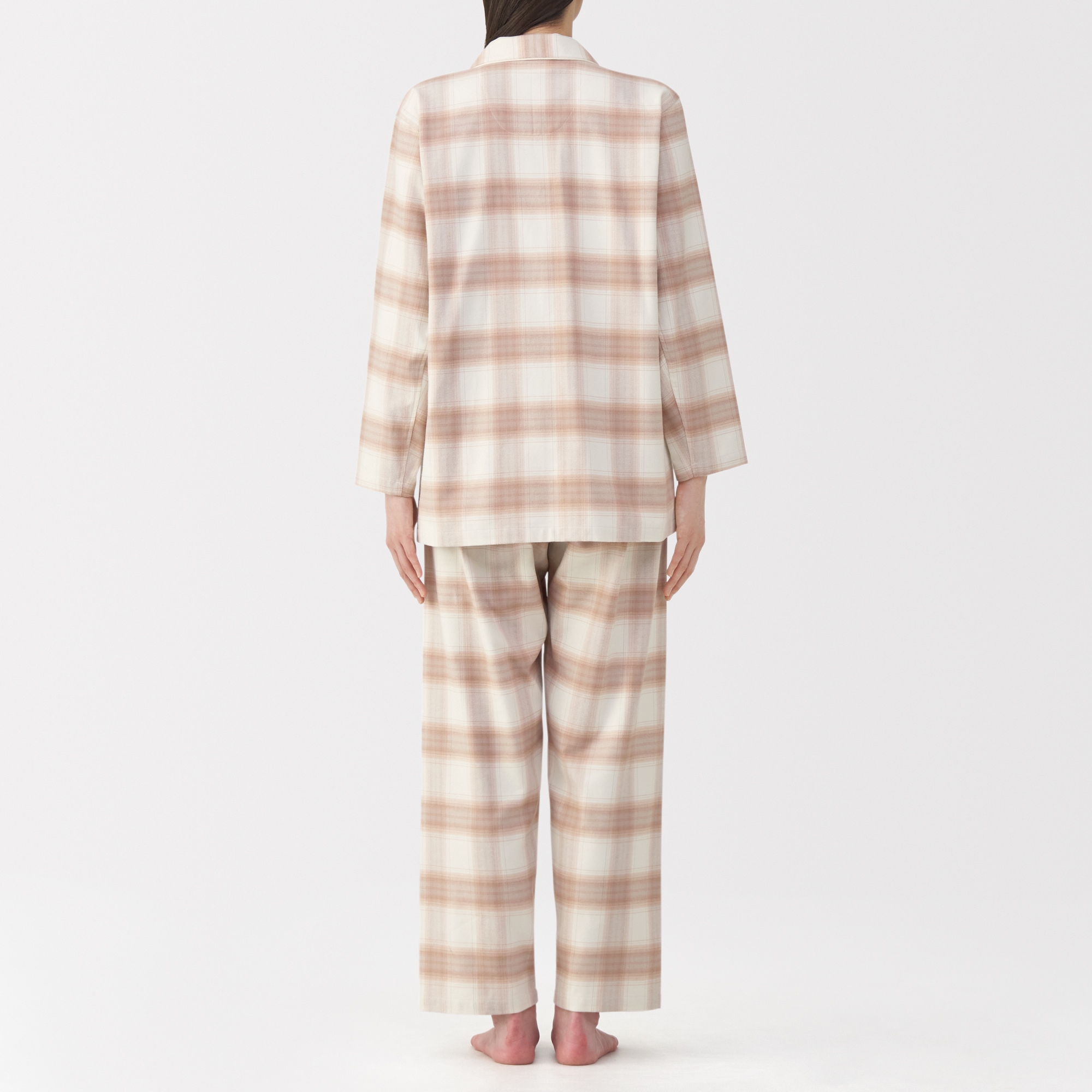 婦人 脇に縫い目のない フランネル長袖パジャマ | 無印良品
