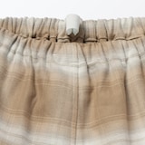 婦人　脇に縫い目のない　フランネル長袖パジャマ