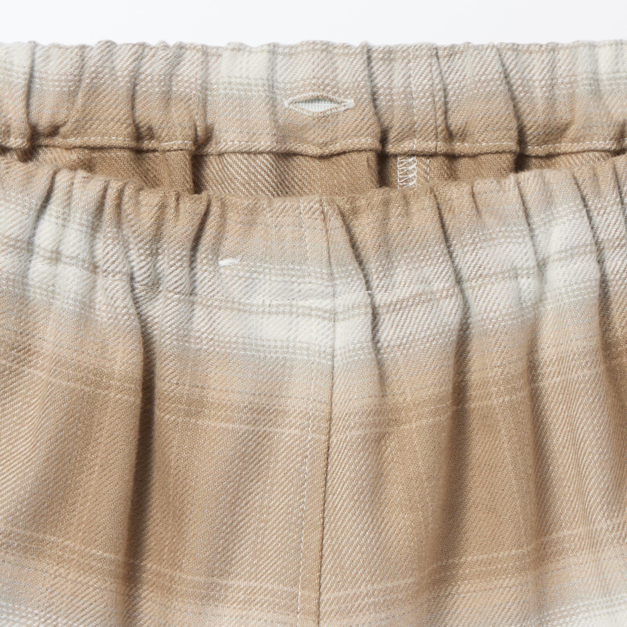 婦人　脇に縫い目のない　フランネル長袖パジャマ