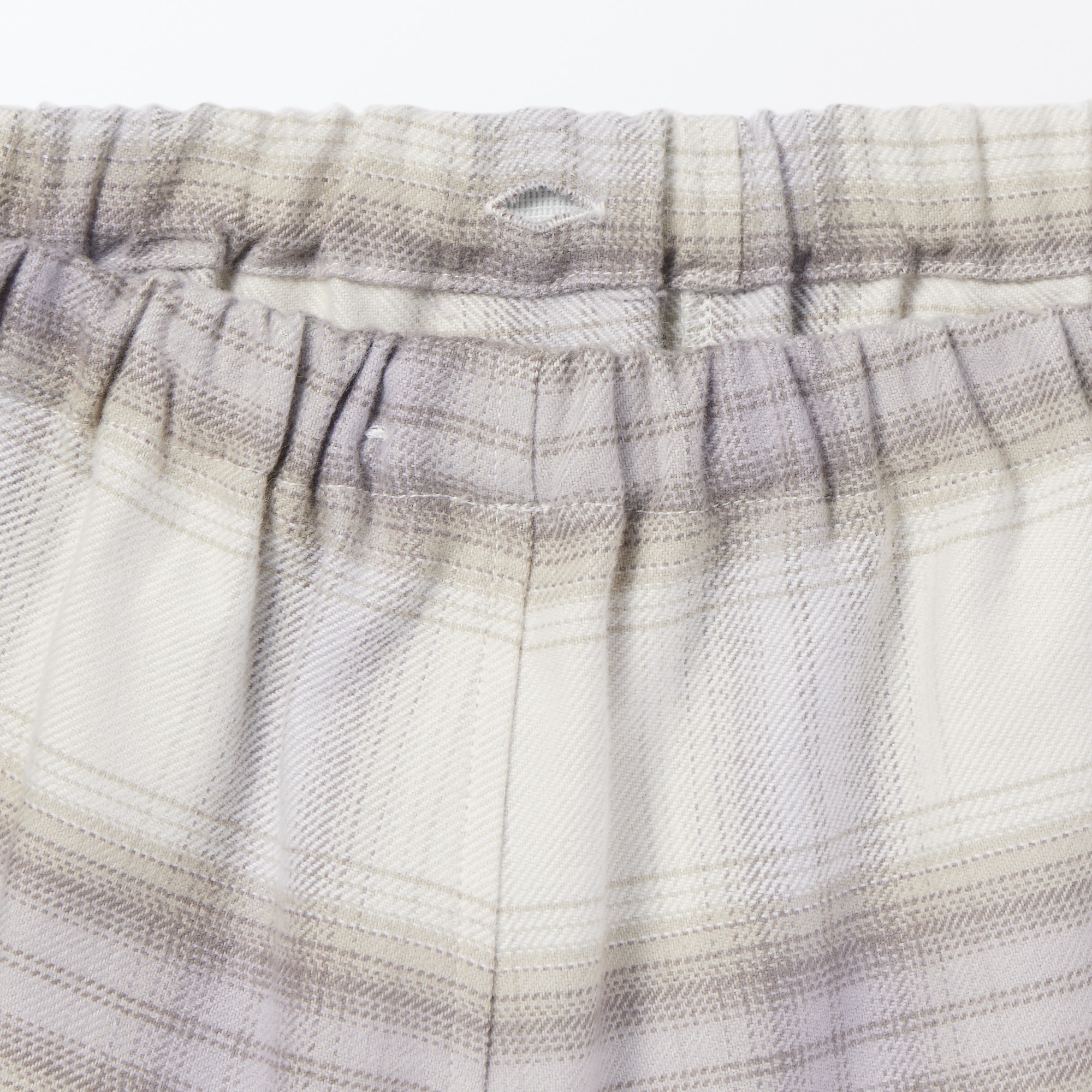 婦人　脇に縫い目のない　フランネル長袖パジャマ