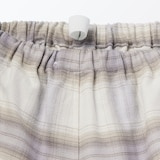 婦人　脇に縫い目のない　フランネル長袖パジャマ