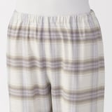 婦人　脇に縫い目のない　フランネル長袖パジャマ