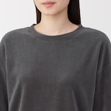 婦人　コットンベロア　長袖ルームウェアセット