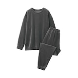 婦人　コットンベロア　長袖ルームウェアセット