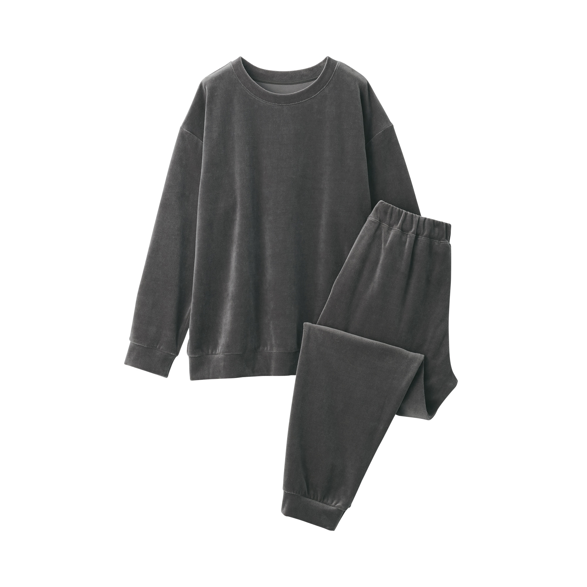 婦人　コットンベロア　長袖ルームウェアセット