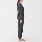 婦人　コットンベロア　長袖ルームウェアセット