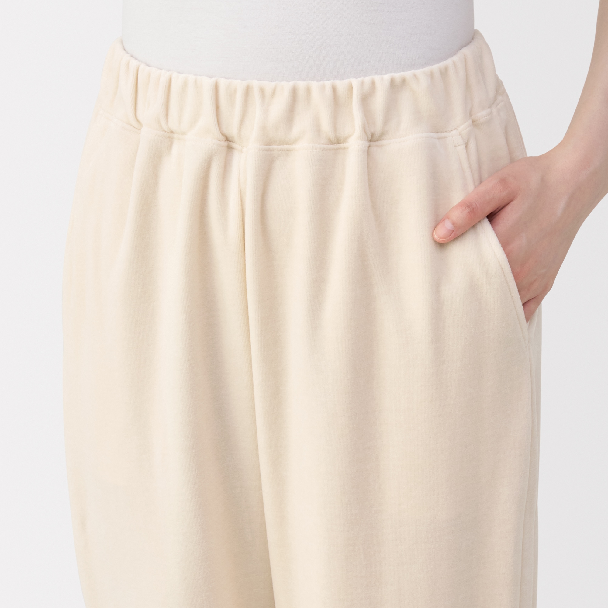 婦人　コットンベロア　長袖ルームウェアセット