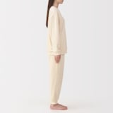 婦人　コットンベロア　長袖ルームウェアセット