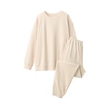 婦人　コットンベロア　長袖ルームウェアセット