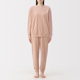 婦人　コットンベロア　長袖ルームウェアセット