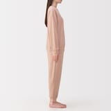 婦人　コットンベロア　長袖ルームウェアセット