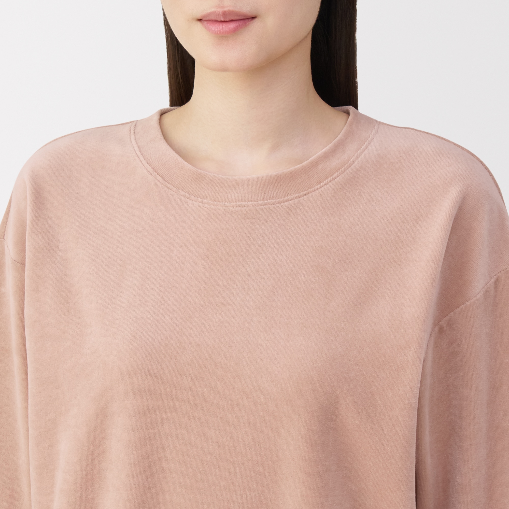 婦人　コットンベロア　長袖ルームウェアセット