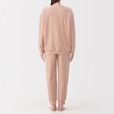 婦人　コットンベロア　長袖ルームウェアセット