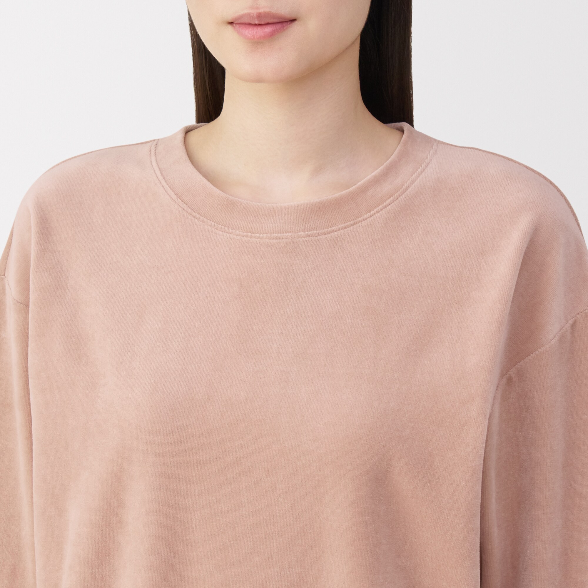 婦人　コットンベロア　長袖ルームウェアセット