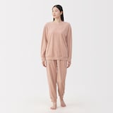 婦人　コットンベロア　長袖ルームウェアセット