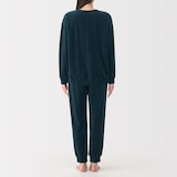 婦人　コットンベロア　長袖ルームウェアセット