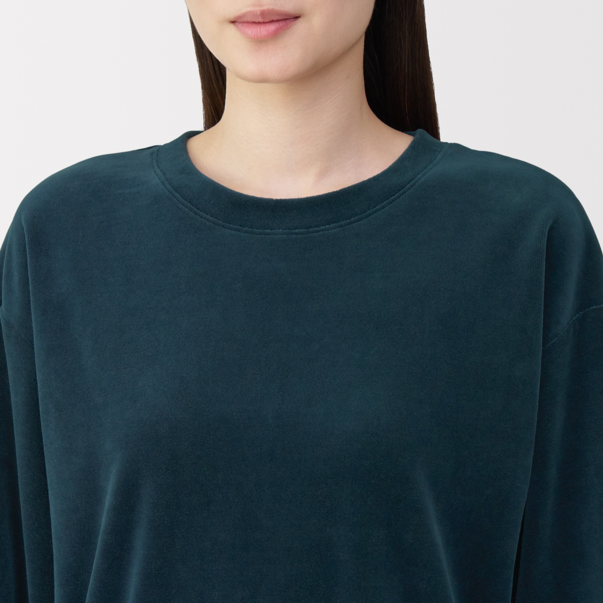 婦人　コットンベロア　長袖ルームウェアセット