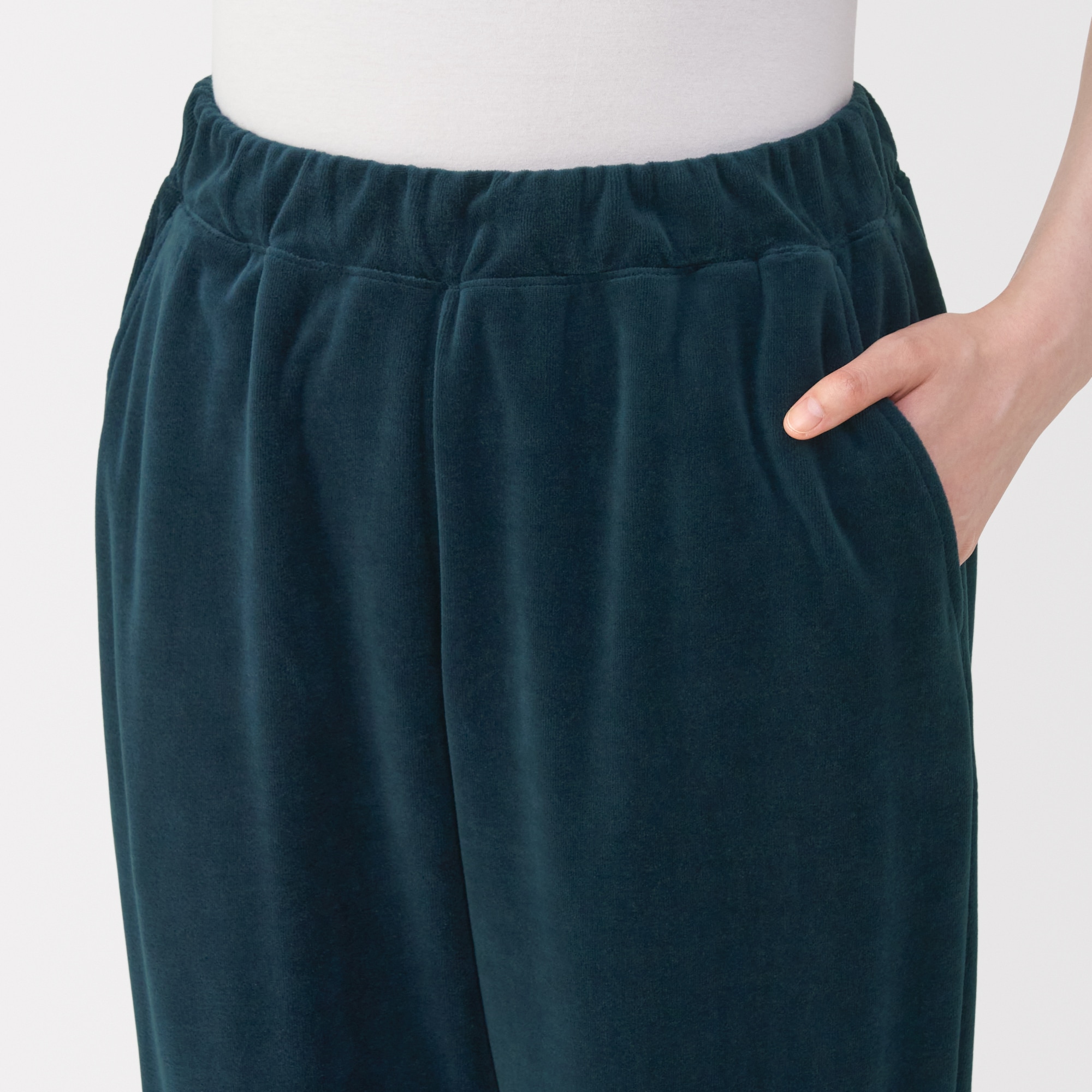 婦人　コットンベロア　長袖ルームウェアセット