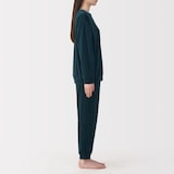 婦人　コットンベロア　長袖ルームウェアセット