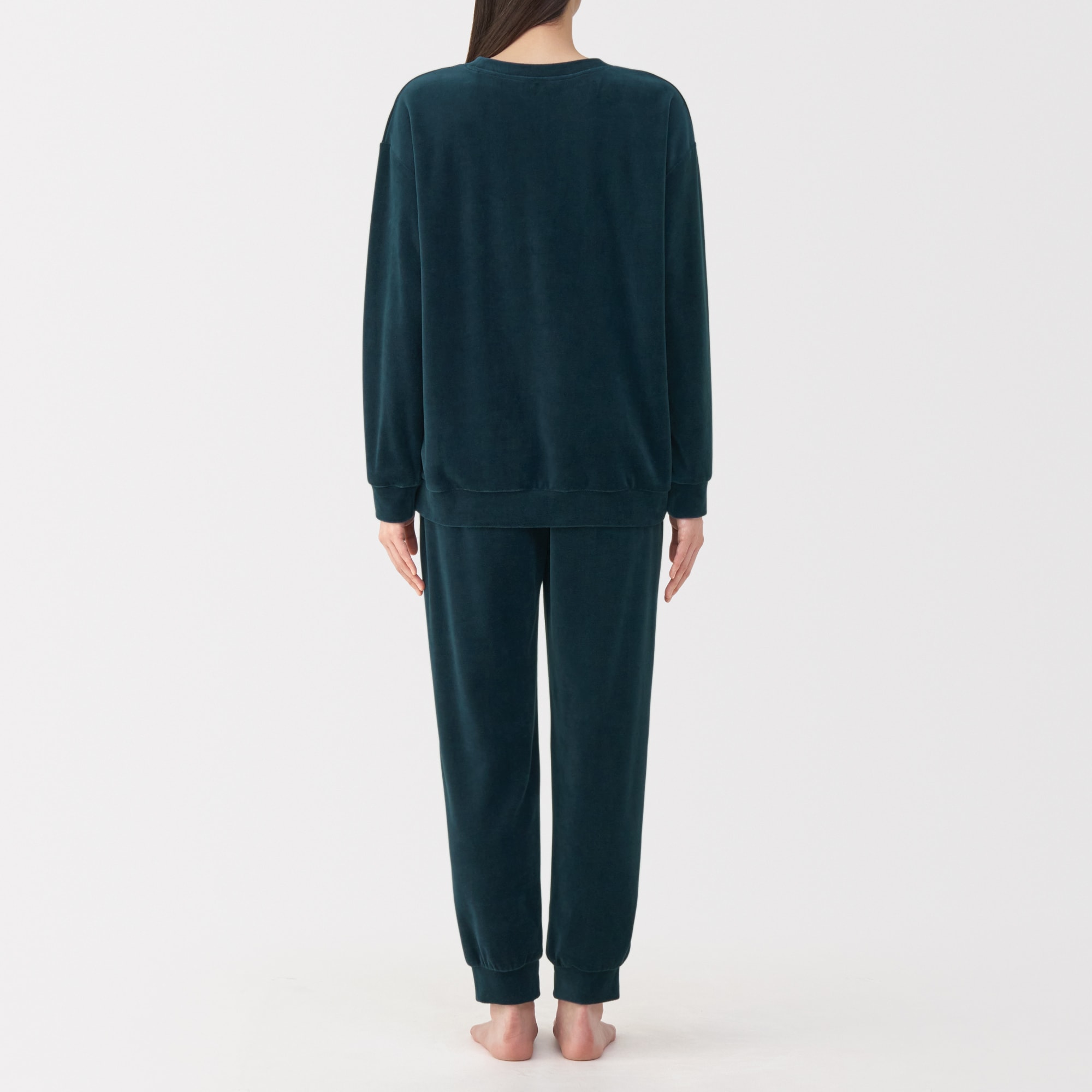 婦人　コットンベロア　長袖ルームウェアセット