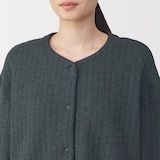 婦人　コットン混キルト　カーディガン