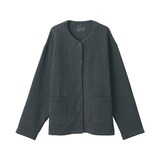 婦人　コットン混キルト　カーディガン