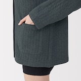 婦人　コットン混キルト　カーディガン