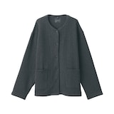 婦人　コットン混キルト　カーディガン