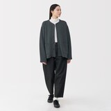 婦人　コットン混キルト　カーディガン