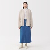 婦人　コットン混キルト　カーディガン