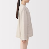 婦人　コットン混キルト　カーディガン