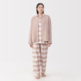 婦人　コットン混キルト　カーディガン