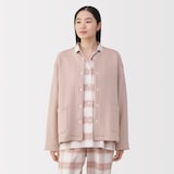 婦人　コットン混キルト　カーディガン