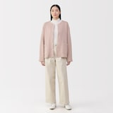 婦人　コットン混キルト　カーディガン