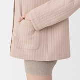 婦人　コットン混キルト　カーディガン