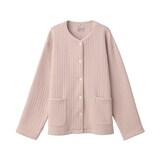 婦人　コットン混キルト　カーディガン