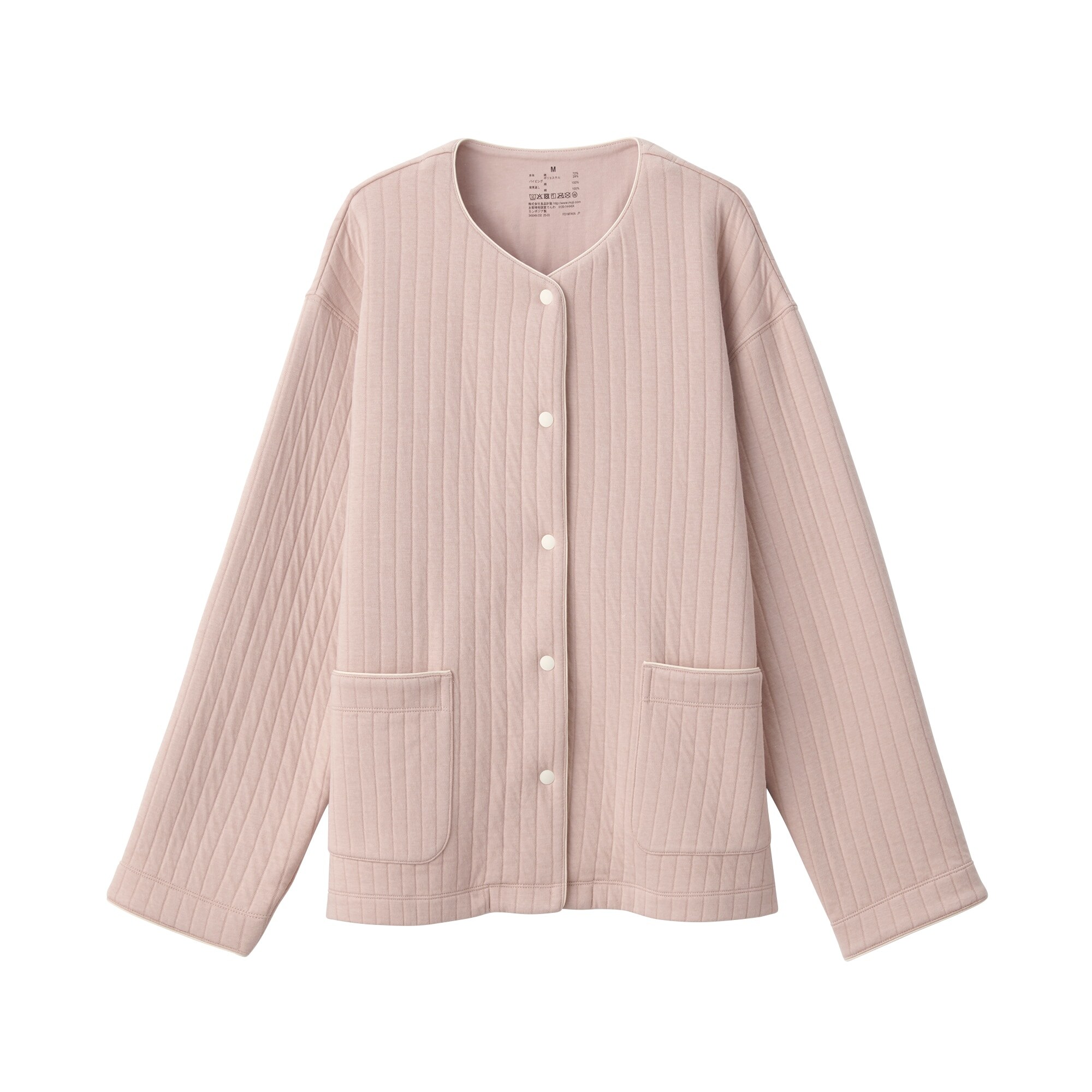 婦人　コットン混キルト　カーディガン