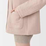 婦人　コットン混キルト　カーディガン