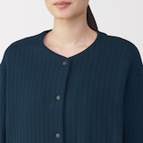 婦人　コットン混キルト　カーディガン