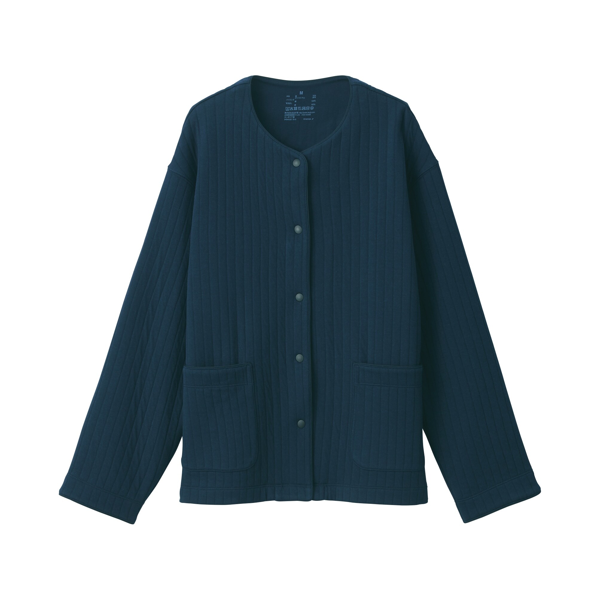 婦人　コットン混キルト　カーディガン