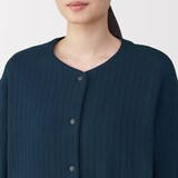 婦人　コットン混キルト　カーディガン