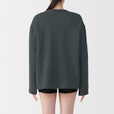 婦人　コットン混キルト　カーディガン