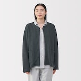 婦人　コットン混キルト　カーディガン