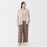 婦人　コットン混キルト　カーディガン