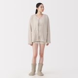 婦人　コットン混キルト　カーディガン