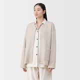 婦人　コットン混キルト　カーディガン