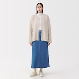 婦人　コットン混キルト　カーディガン