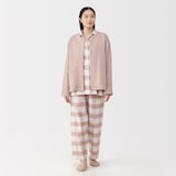 婦人　コットン混キルト　カーディガン